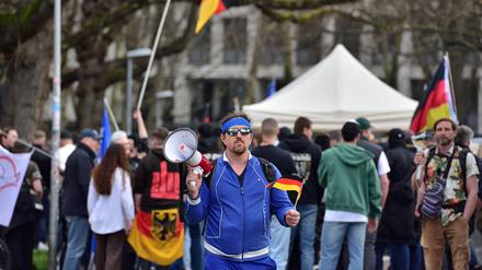 22.3.2025 Demonstration der Querdenkerszene in Stuttgart. 