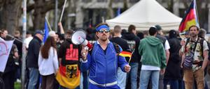 22.3.2025 Demonstration der Querdenkerszene in Stuttgart. 