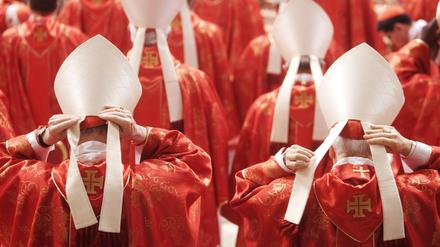 Rom: Kardinäle bei einer Messe im Petersdom im Vorfeld des Konklave, das den Nachfolger von Papst Franziskus wählen soll