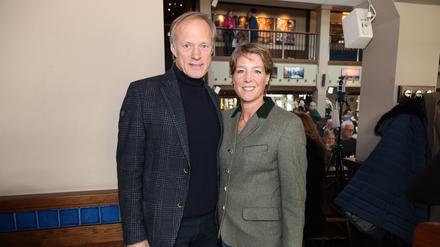 Gerhard Delling mit Christina Block beim Hamburger Hafen Talk dieses Jahr.