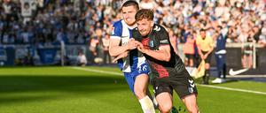 Zeitweise liefen die Spieler von Hertha jenen von Magdeburg viel hinterher.