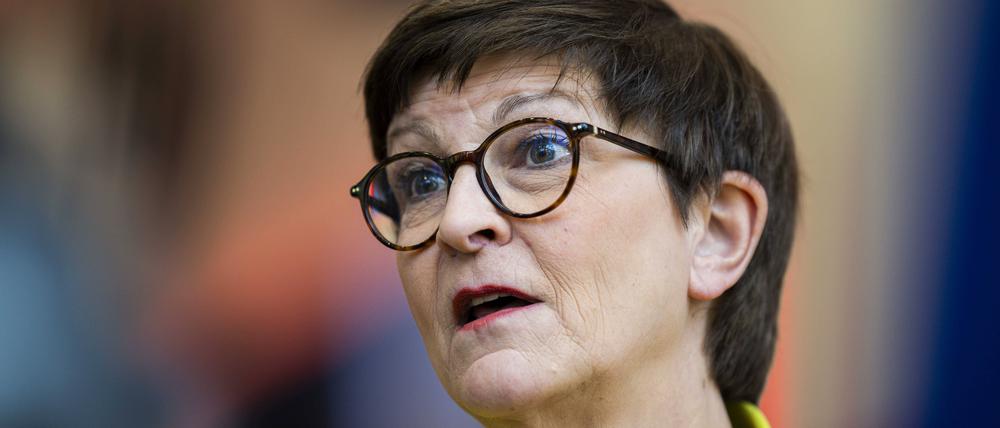 Saskia Esken, die SPD-Parteivorsitzende in Hannover am 14.04.2025.