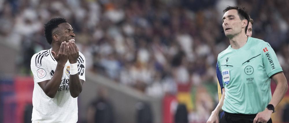 Haderte viel mit dem Schiedsrichter: Vinicius Junior von Real Madrid.