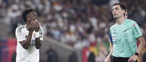 Haderte viel mit dem Schiedsrichter: Vinicius Junior von Real Madrid.