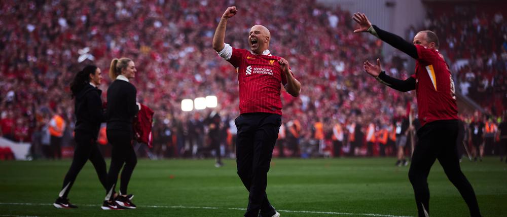 Arne Slot gewann mit dem FC Liverpool gleich in seiner ersten Saison als Trainer die englische Meisterschaft.