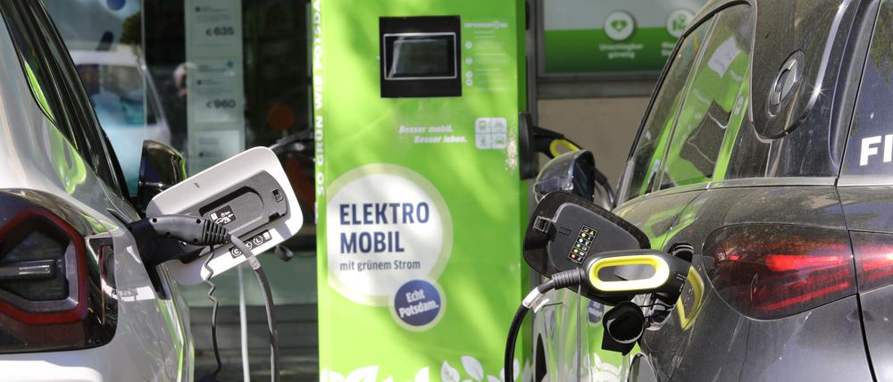 E-Ladestation in der Potsdamer Innenstadt.