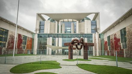 Der Ehrenhof vor dem Kanzleramt – hier finden die militärischen Ehren für Staatsgäste statt. 