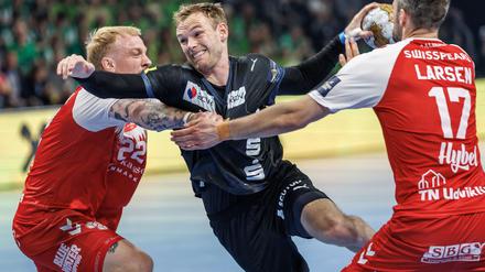 Welthandballer Mathias Gidsel war im Hinspiel nicht zu stoppen