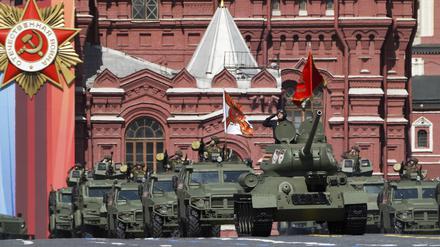 Siegesparade auf dem Roten Platz. Archivbild aus dem Jahr 2023, ein Jahr nach dem Beginn des russischen Angriffskrieges gegen die Ukraine.