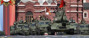 Siegesparade auf dem Roten Platz. Archivbild aus dem Jahr 2023, ein Jahr nach dem Beginn des russischen Angriffskrieges gegen die Ukraine.