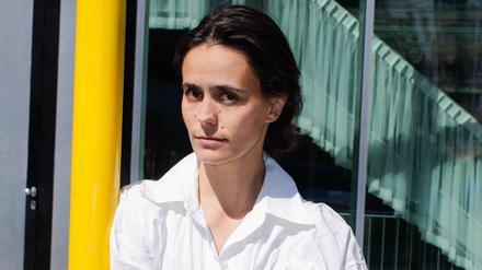 Galeristin Marie-Christine Molitor vor ihrer Galerie.