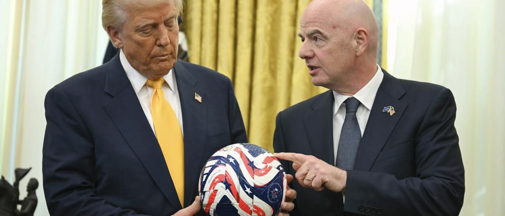 Donald Trump (links) empfing Fifa-Boss Gianni Infantino, im März im Weißen Haus.