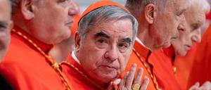 Giovanni Angelo Becciu am 7. Dezember 2024 bei an einem ordentlichen öffentlichen Konsistorium zur Ernennung neuer Kardinäle im Petersdom im Vatikan.