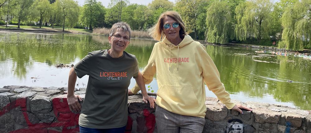 Lichtenrade wird 650, Marina Heimann, Ortschronistin, und Beate Kothe, Gründerin der Kampagne "Lichtenrade - I love it"