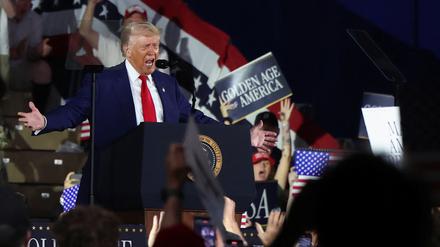 Donald Trump spricht in Michigan