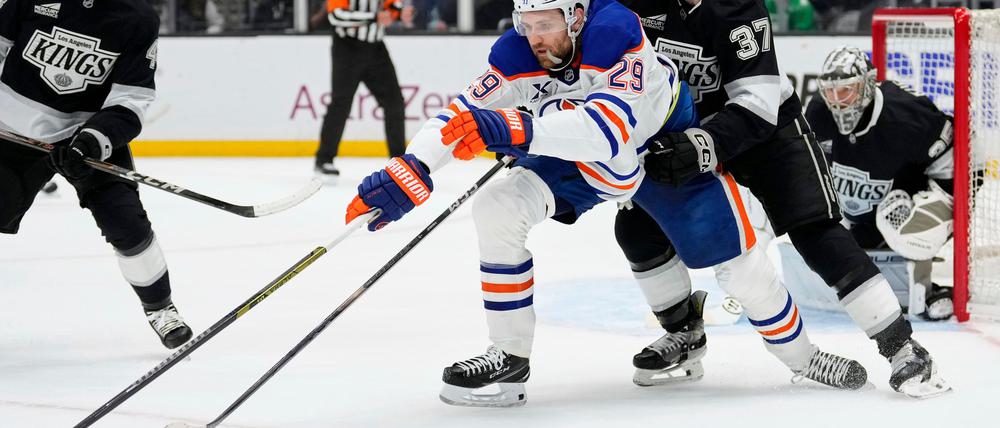 Leon Draisaitl und die Edmonton Oilers führen nun in der Serie gegen die Los Angeles Kings.
