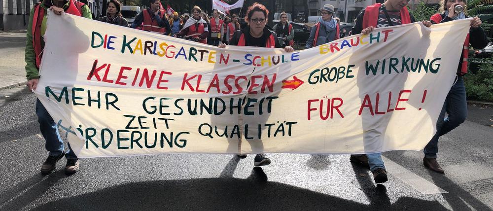 Die GEW setzt schon länger auf Warnstreiks an Schulen, um ihr Ziel kleinerer Klassen zu erreichen. (Archivbild)