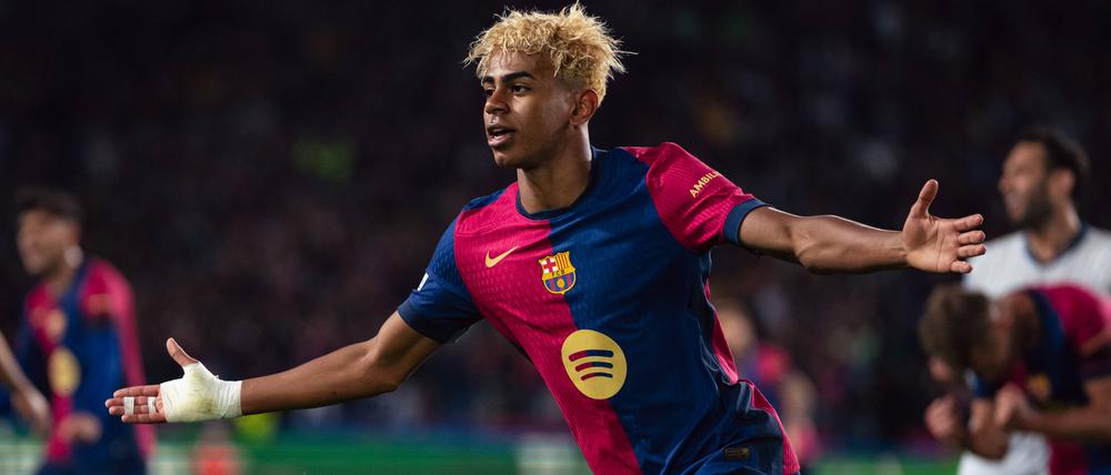 Lamine Yamal erzielte gegen Inter ein Tor und traf noch zweimal den Pfosten.