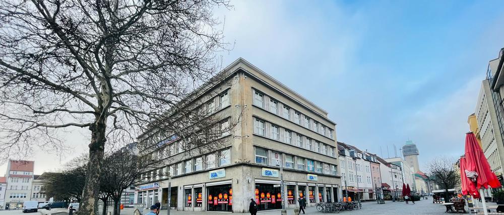 Altstadt Spandau Schuhhaus Ega (Achtung, Auszug 2025) Markt Marktplatz Ecke Carl-Schurz-Straße