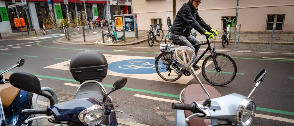 Fahrradstraße in Berlin.