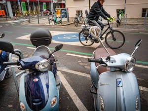 Fahrradstraße in Berlin.