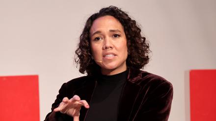 Nicole Büttner auf einer Podiumsdiskussion in der TU Berlin (Archivbild).