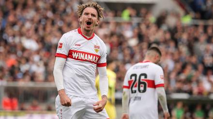 Prägende Figur beim Sieg des VfB Stuttgart beim FC St. Pauli: Torschütze Nick Woltemade. 