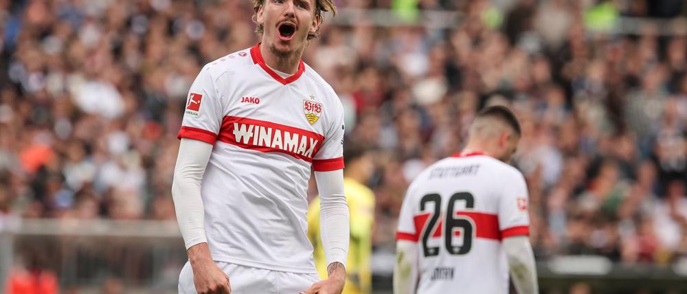 Prägende Figur beim Sieg des VfB Stuttgart beim FC St. Pauli: Torschütze Nick Woltemade. 