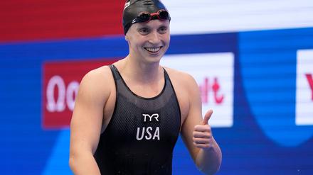 Katie Ledecky unterbot ihre fast neun Jahre alte Bestmarke. (Archivbild)