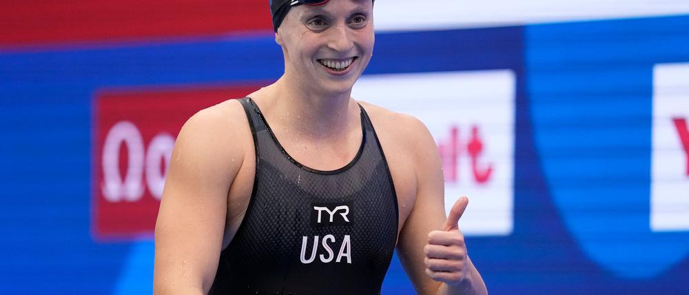 Katie Ledecky unterbot ihre fast neun Jahre alte Bestmarke. (Archivbild)