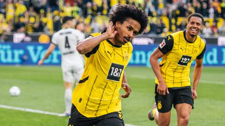 Erst Reservist, dann Doppeltorschütze. Karim Adeyemi ist mit Dortmund wieder auf Kurs.