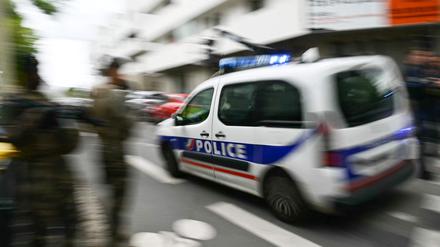 Ein Polizeiauto in Frankreich.