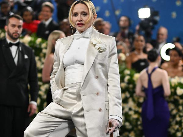 US singer-songwriter Madonna arrives for the 2025 Met Gala at the Metropolitan Museum of Art on May 5, 2025, in New York. The Gala raises money for the Metropolitan Museum of Art's Costume Institute. The 2025 Met Gala is themed "Tailored for You," aligning with the Costume Institute’s exhibition, "Superfine: Tailoring Black Style," set to open to the public on May 10. (Photo by Angela WEISS / AFP)
