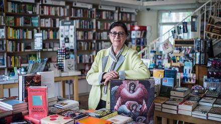 Martina Titel, hier in der Nicolaischen Buchhandlung, hat die mit dem Namen des Aufklärers Friedrich Nicolai verbundenen, doch lange getrennten Bereiche Buchhandlung und Verlag wieder zusammengeführt. 