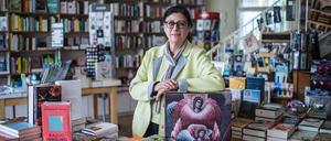 Martina Titel, hier in der Nicolaischen Buchhandlung, hat die mit dem Namen des Aufklärers Friedrich Nicolai verbundenen, doch lange getrennten Bereiche Buchhandlung und Verlag wieder zusammengeführt. 