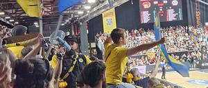 Der Alba-Block beim Auswärtsspiel in Chemnitz. 