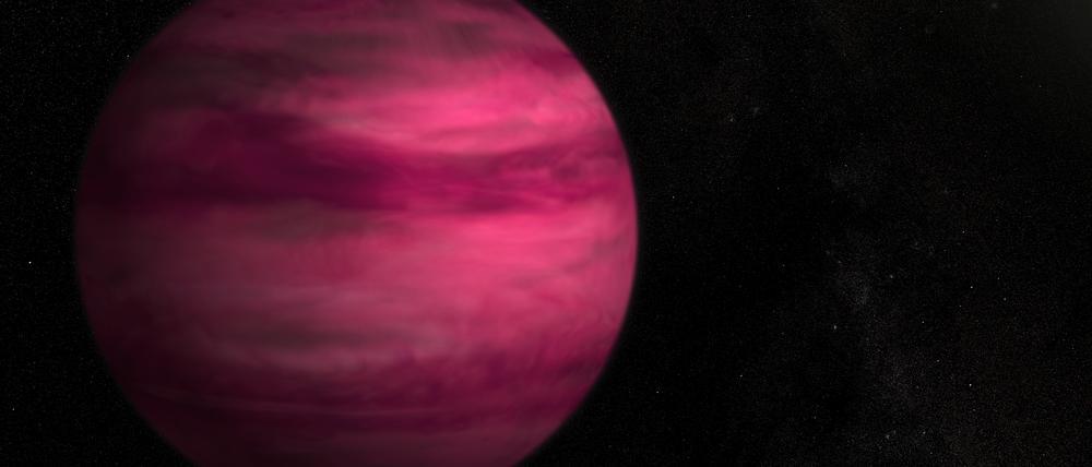 Was soll man zeigen von einem Planeten, von dem man nicht einmal weiß, ob es ihn gibt? Zum Beispiel ein Bild, wie er, vielleicht, aussehen könnte.