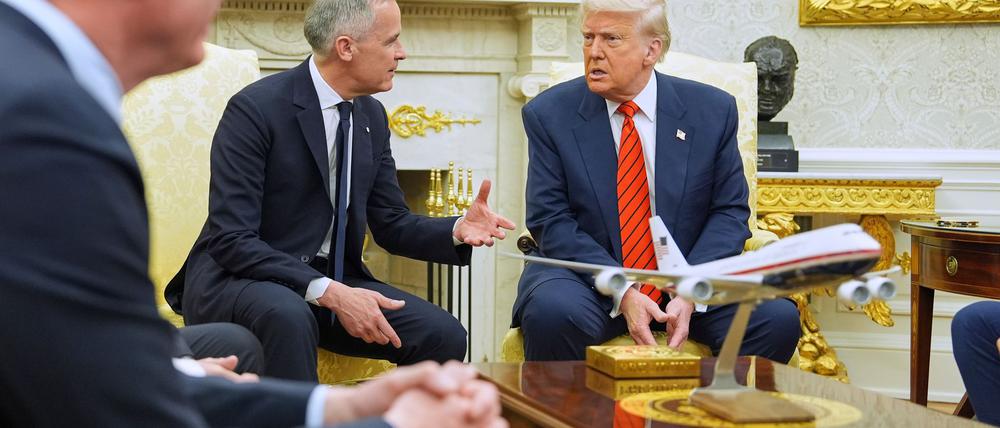 Carney und Trump im Weißen Haus. 