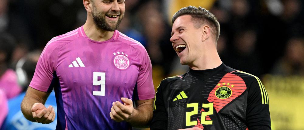 Prominentes DFB-Duo vor der Rückkehr? Torjäger Niclas Füllkrug (l) und Torwart Marc-André ter Stegen.