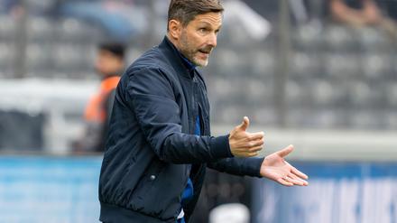 Hertha-Trainer Stefan Leitl muss in Münster auf zehn Spieler verzichten. 