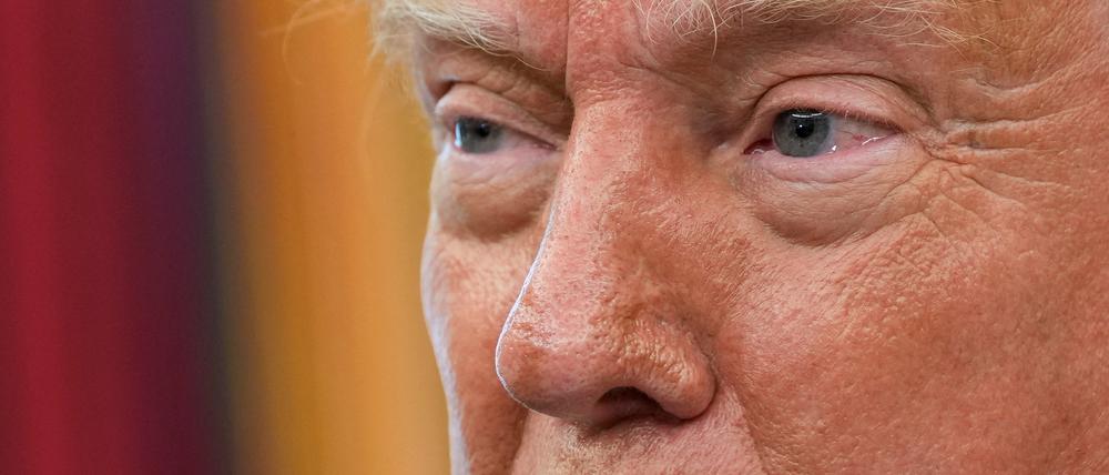 Donald Trump in Nahaufnahme am 6. Mai im Oval Office.