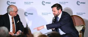 US-Vizepräsident JD Vance und Wolfgang Ischinger am Mittwoch in Washington.