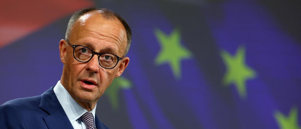 Friedrich Merz in Brüssel. 