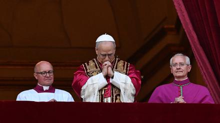 Papst Leo XIV. kurz nach seiner Wahl zum 267. Pontifex.