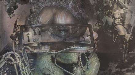 Sibylle Ruppert: „escargot/cortège“, eine Collage von 1978.