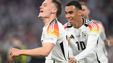 Bald in einer Vereins-Mannschaft? Florian Wirtz (l) und Jamal Musiala.