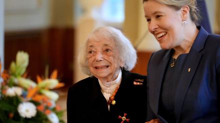 Margot Friedländer und Franziska Giffey. (Foto Archiv)