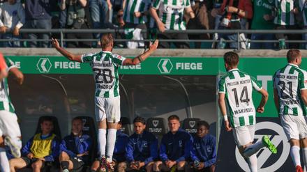 Jorrit Hendrix traf sehr sehenswert für Münster.