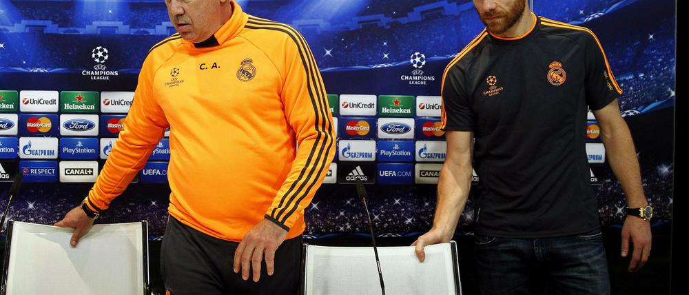 Reals Noch-Trainer Carlo Ancelotti kennt Xabi Alonso noch aus gemeinsamen Zeiten in der spanischen Hauptstadt.