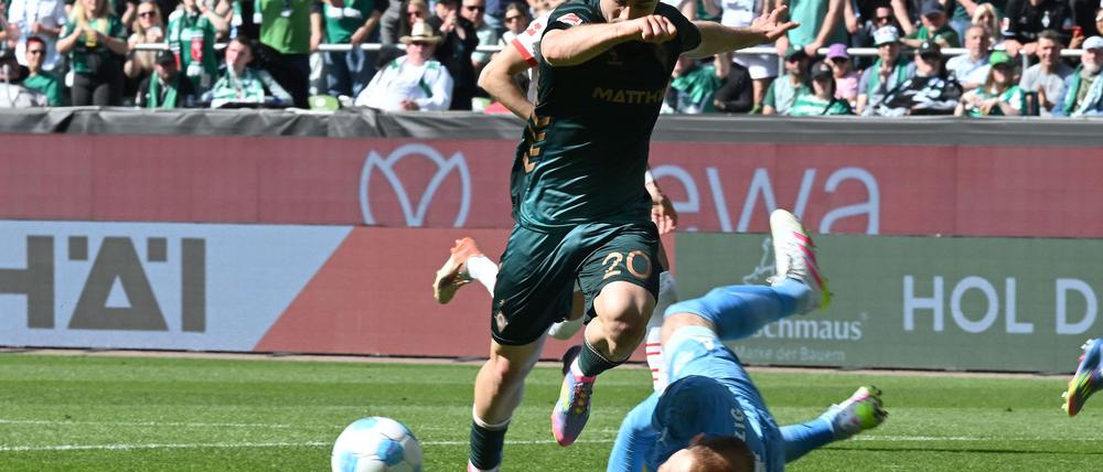 Romano Schmid hatte die große Chance zur Bremer Führung.